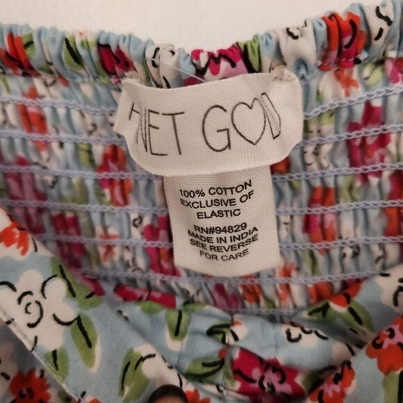 Planet Gold Womens Juniors 100% Cotton Mini Summer Floral Dress Size Medium - Picture 8 of 9